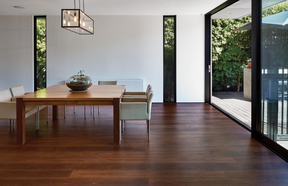 Living Room featuring Heartridge Australian Timber Flooring in Jarrah Colour