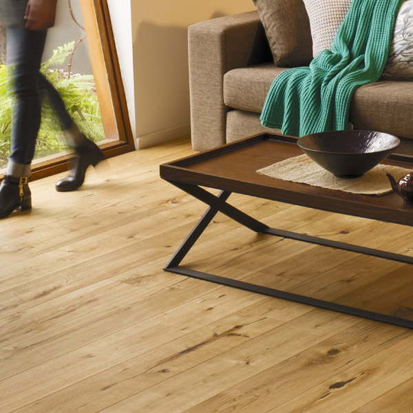 Engineered Timber Rustic Oak Flooring in Tawny Owl Living Room Scene