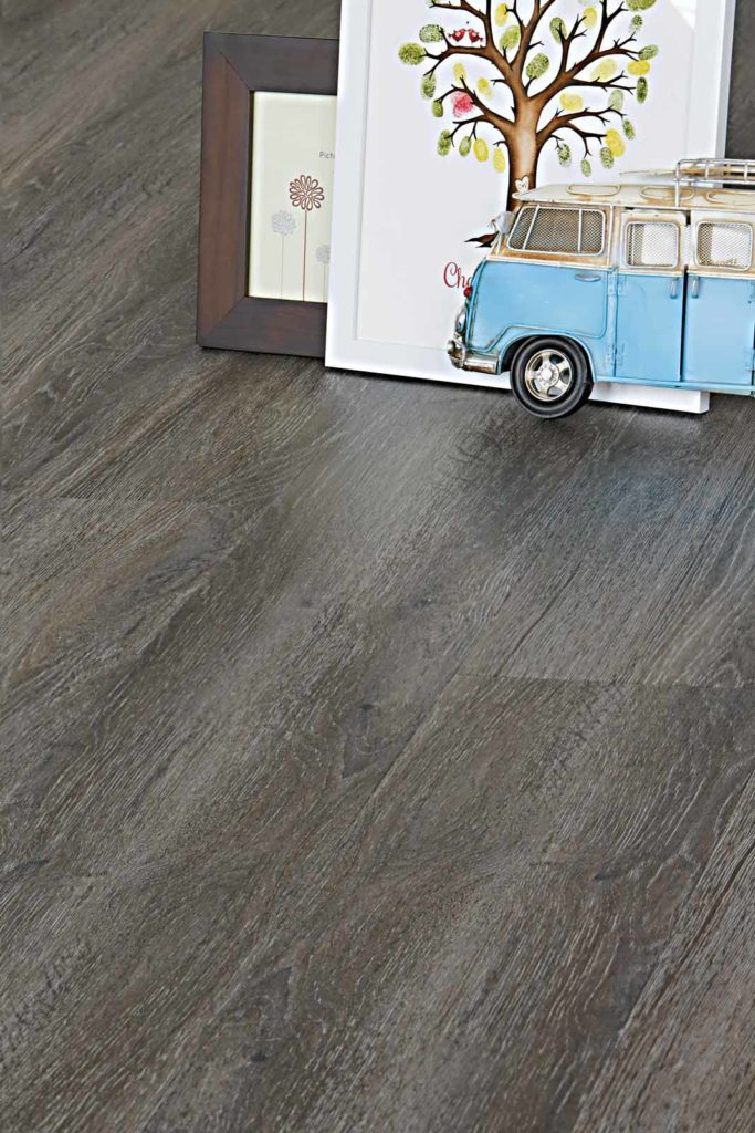 Picture Frames with Luxury Vinyl Plank Smoked Oak Flooring in Greystone