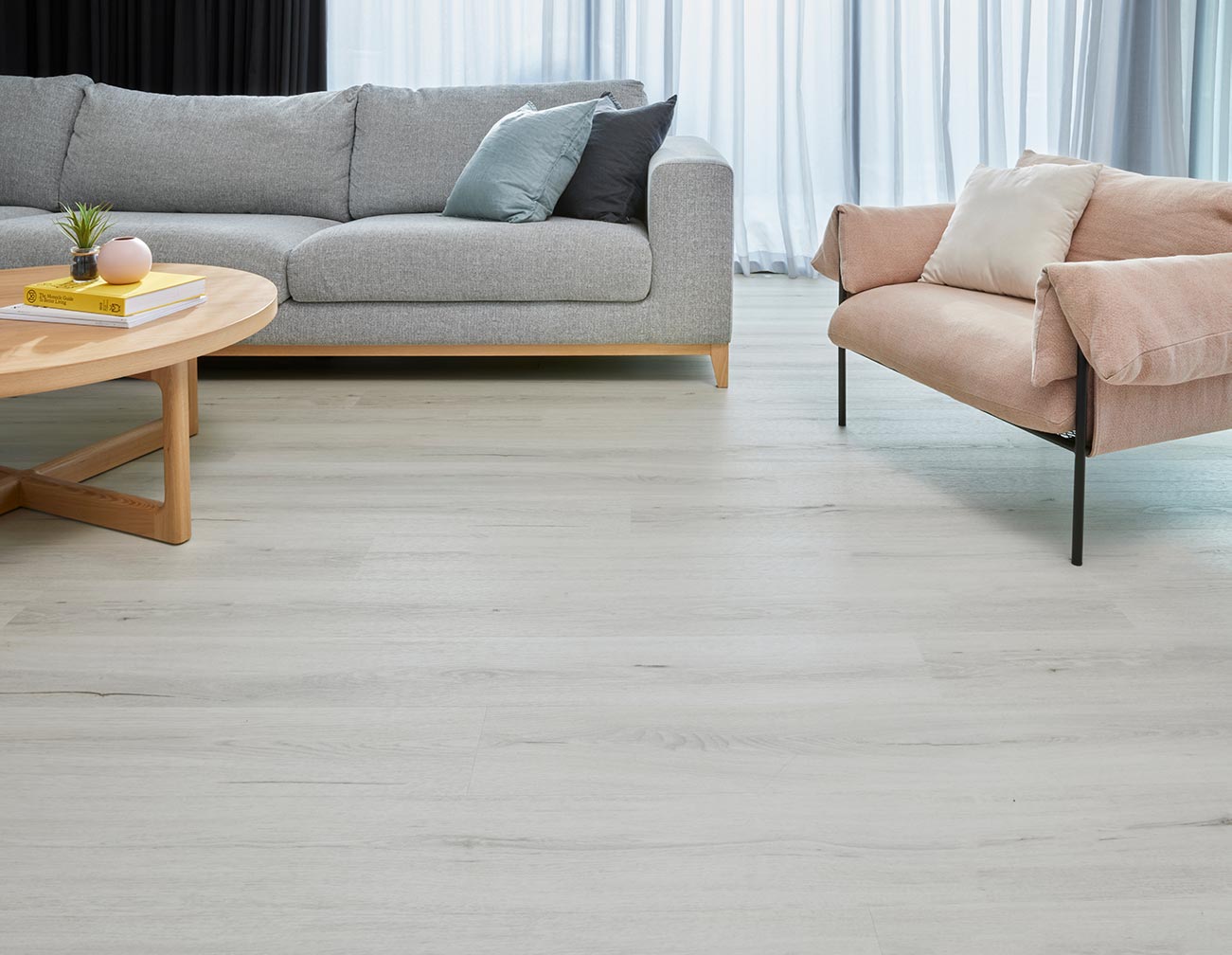 Natural Oak Oslo White Living Room