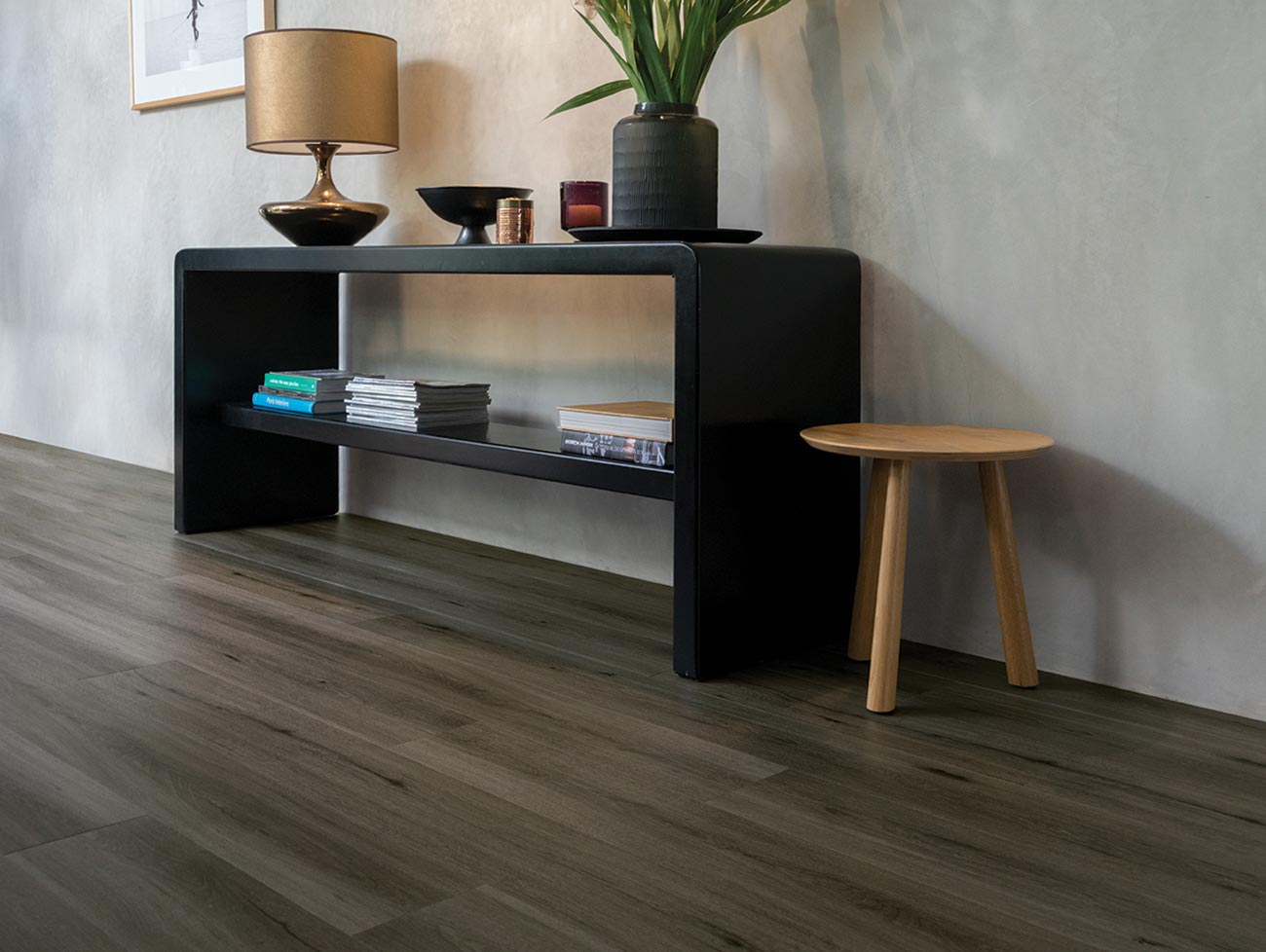 provincial grey natural oak hallway