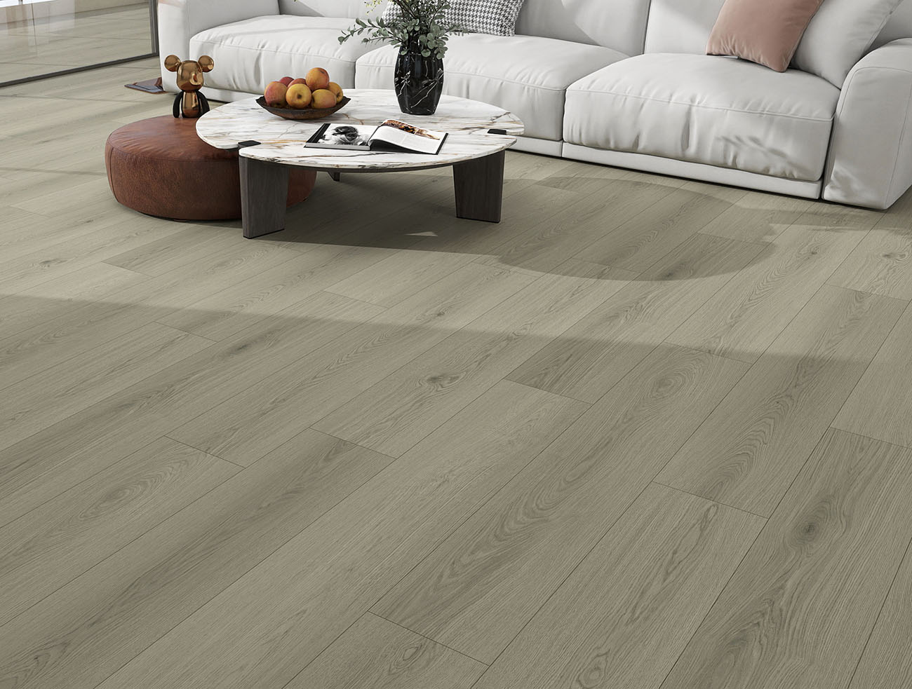 Riverfields - Greige plank living room