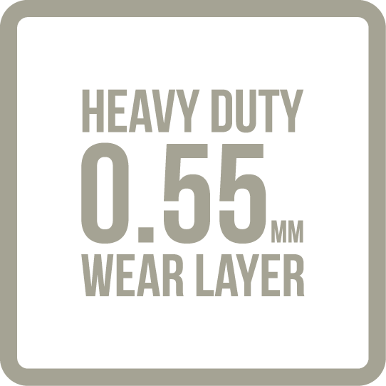 Heavy duty 0.55mm wear layer icon